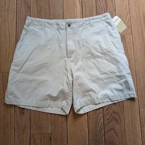 Nwt Women's Gander Mountain Khaki Cargo Canvas Shorts Size 18